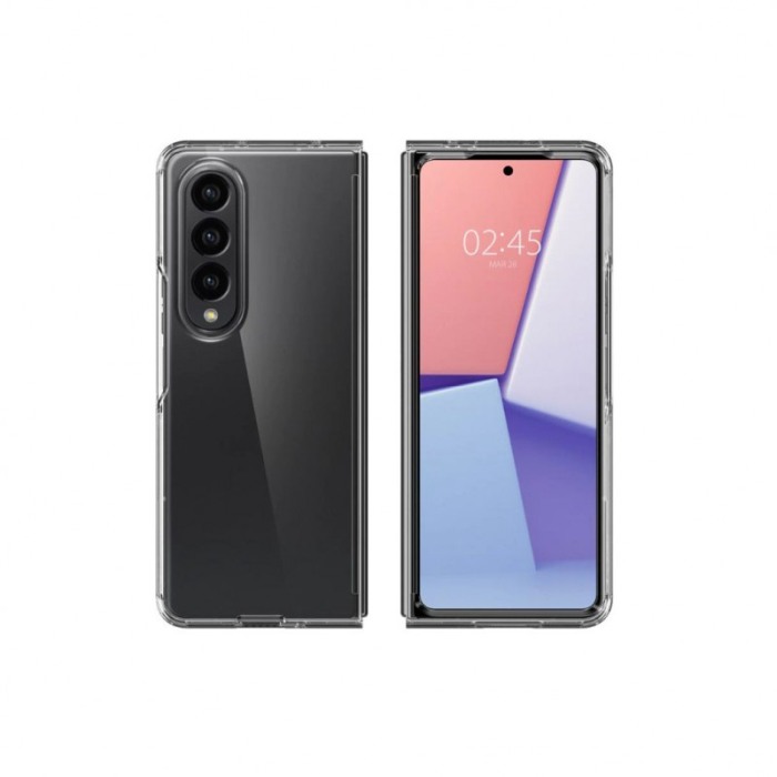 Husa compatibila cu Samsung Z Fold 4, crystal clear, anti soc cu perne de aer, silicon dur, transparenta [3]