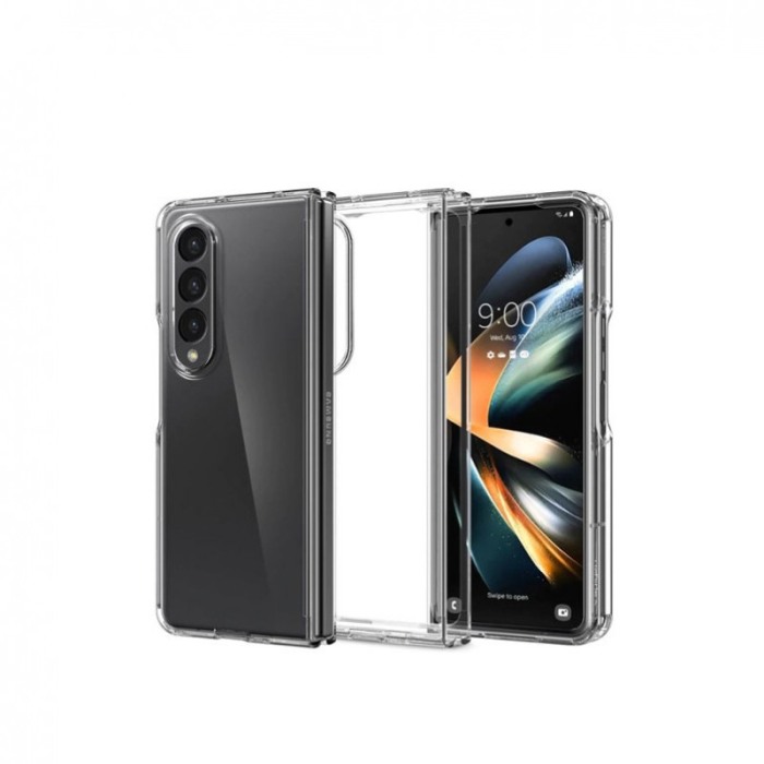 Husa compatibila cu Samsung Z Fold 4, crystal clear, anti soc cu perne de aer, silicon dur, transparenta [4]