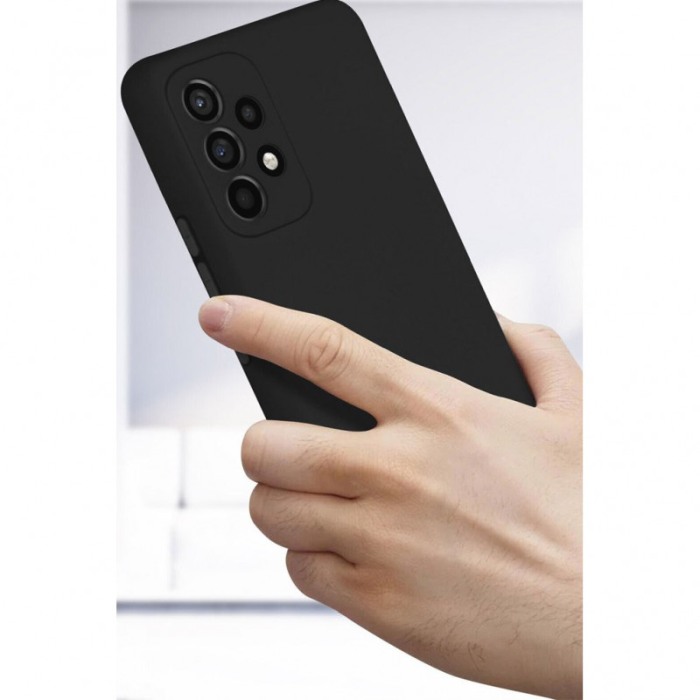 Husa din silicon compatbila cu Samsung Galaxy A53 5G, decupaje precise, material flexibil, negru [3]