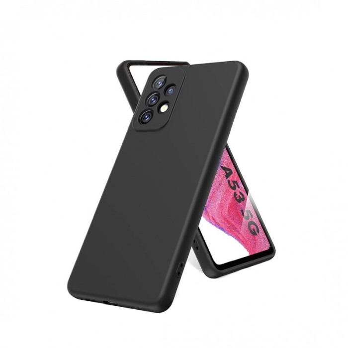 Husa din silicon compatbila cu Samsung Galaxy A53 5G, decupaje precise, material flexibil, negru [5]