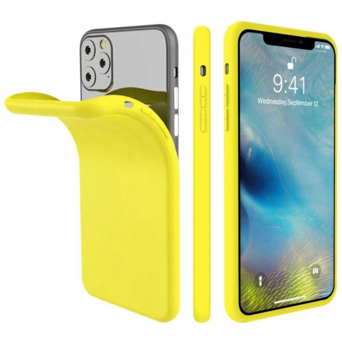 Husa iPhone 11 Pro Max 6.5 inch , Galben, Liquid Silicone, 6.5 inch [3]