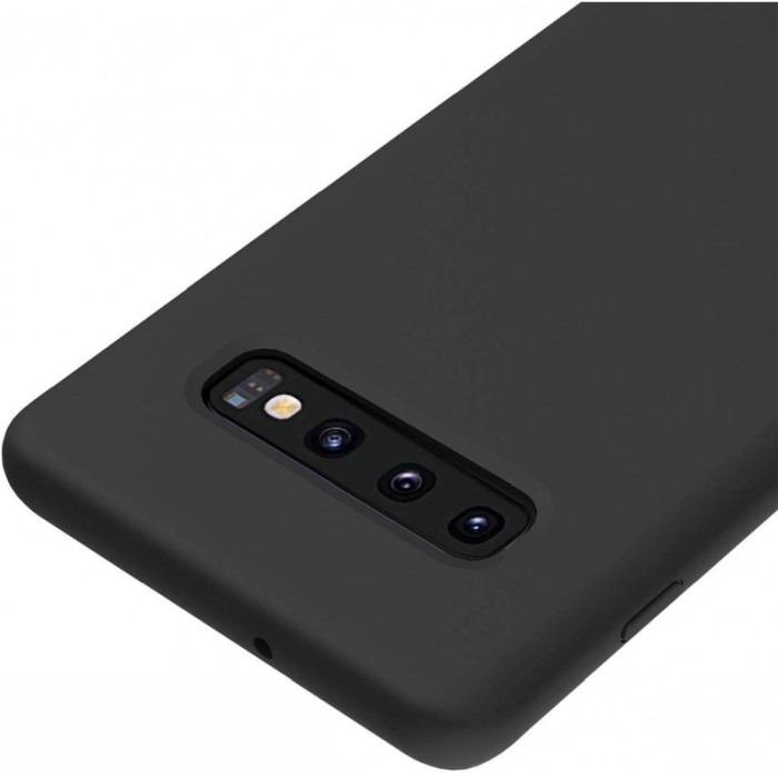 Husa Luxury pentru Samsung  S10P Negru Slim, Liquid Silicone Galaxy S10 PLUS [4]
