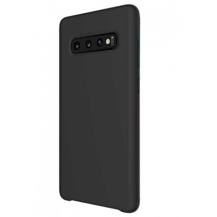 Husa Luxury pentru Samsung  S10P Negru Slim, Liquid Silicone Galaxy S10 PLUS [1]