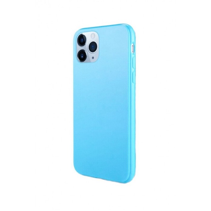 Husa pentru iPhone 11  ,albastru deschis, captusita cu microfibra, Liquid Silicone marime de  6.1 inch [3]