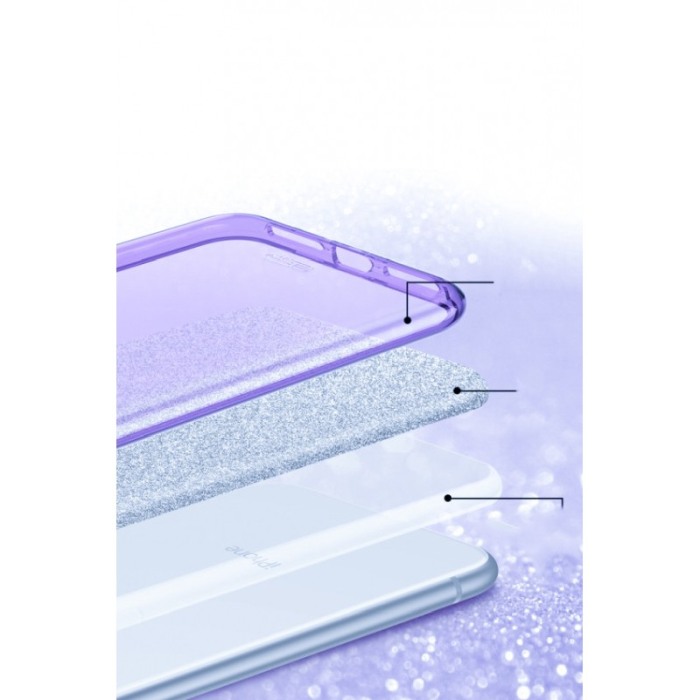 Husa pentru iPhone 11, marime de 6.1 ,Bling Sparklyn, cu Glitter, mov inchis [7]