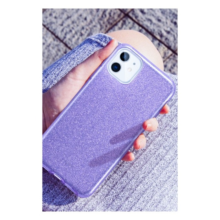 Husa pentru iPhone 11, marime de 6.1 ,Bling Sparklyn, cu Glitter, mov inchis [2]