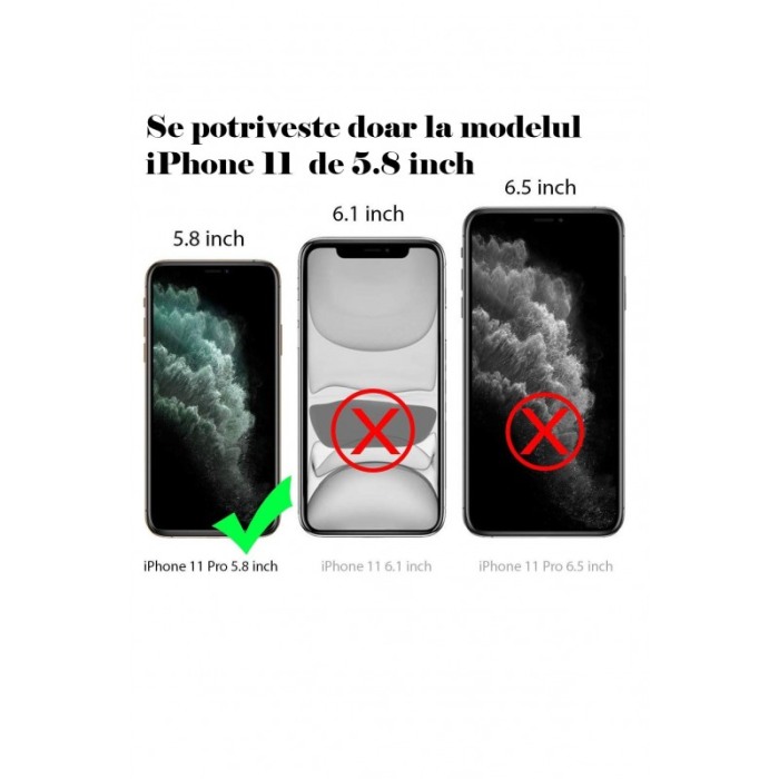 Husa pentru iPhone 11 Negru , Liquid Silicone iPhone XI pro marime de 5.8 inch [6]
