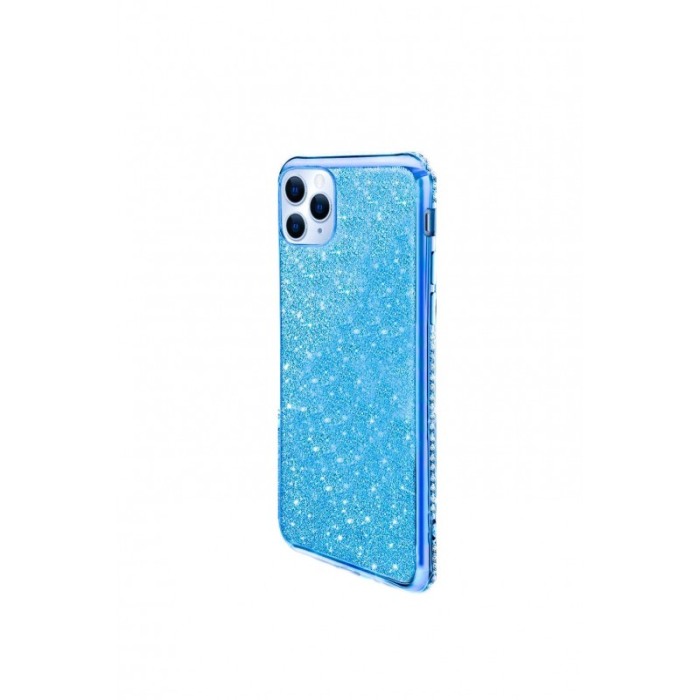 Husa pentru iPhone 11 Pro Max 6.5 inch, ,Bling Sparklyn cu Glitter, Bling Diamond , albastru [1]