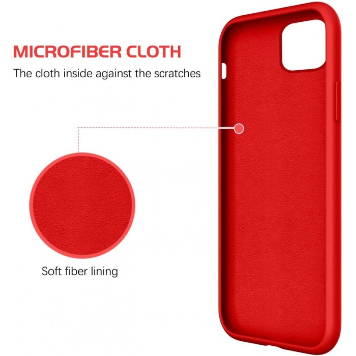 Husa pentru iPhone 11 Rosu , Liquid Silicone iPhone XI marime de  6.1 inch [1]
