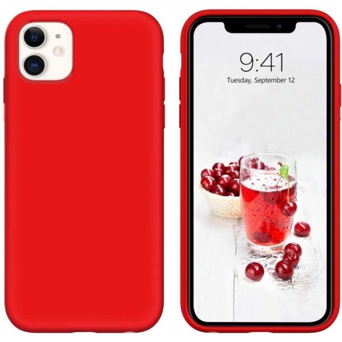 Husa pentru iPhone 11 Rosu , Liquid Silicone iPhone XI marime de  6.1 inch [4]