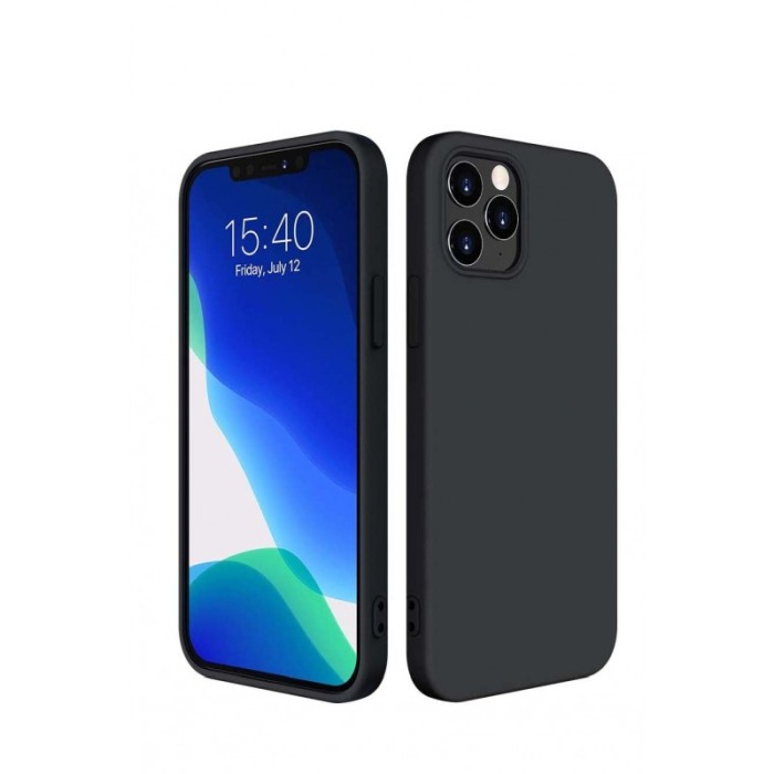 Husa pentru Iphone 12 Mini, Liquid Silicone, negru, marime 5.4 inch,Doty [2]