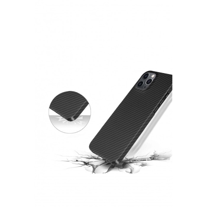 Husa pentru Iphone 12 Mini, negru, Liquid Silicone, design modern tip carbon, marime 5.4 inch,Doty [4]
