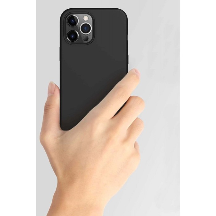 Husa pentru Iphone 12 Pro Max, Liquid Silicone, negru, marime 6.7 inch,Doty [6]