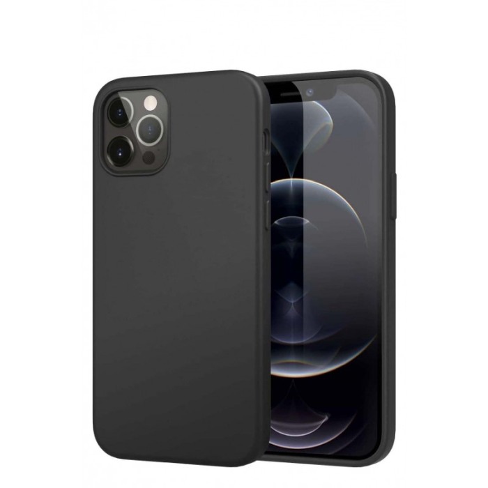 Husa pentru Iphone 12 Pro Max, Liquid Silicone, negru, marime 6.7 inch,Doty [4]