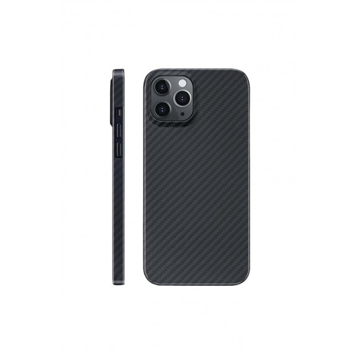 Husa pentru Iphone 12 Pro Max, negru, Liquid Silicone, design modern tip carbon, marime 6.7 inch,Doty [12]