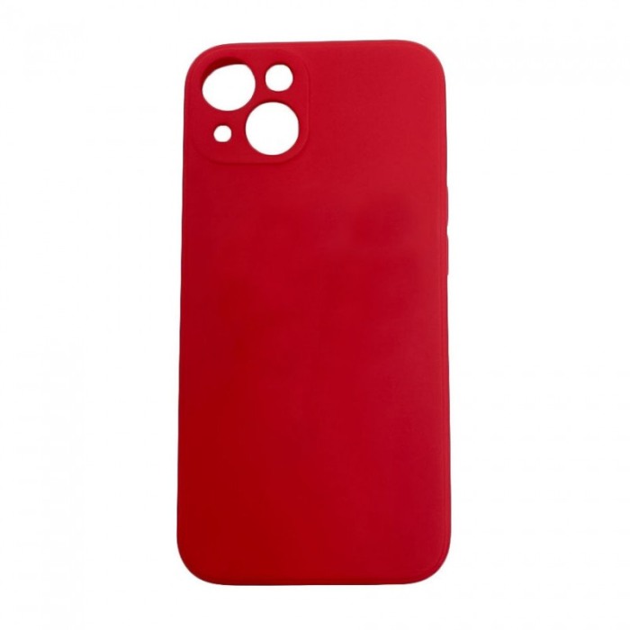 Husa pentru iPhone 13 din silicon, captusita cu microfibra, design modern, marime 6.1 inch, rosu [3]