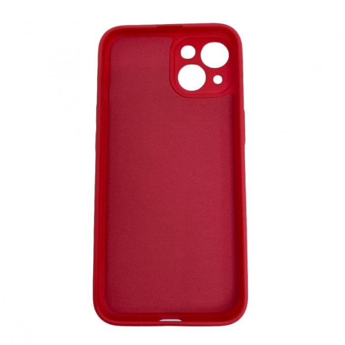 Husa pentru iPhone 13 din silicon, captusita cu microfibra,design modern, rosu, marime 6.1 inch [7]