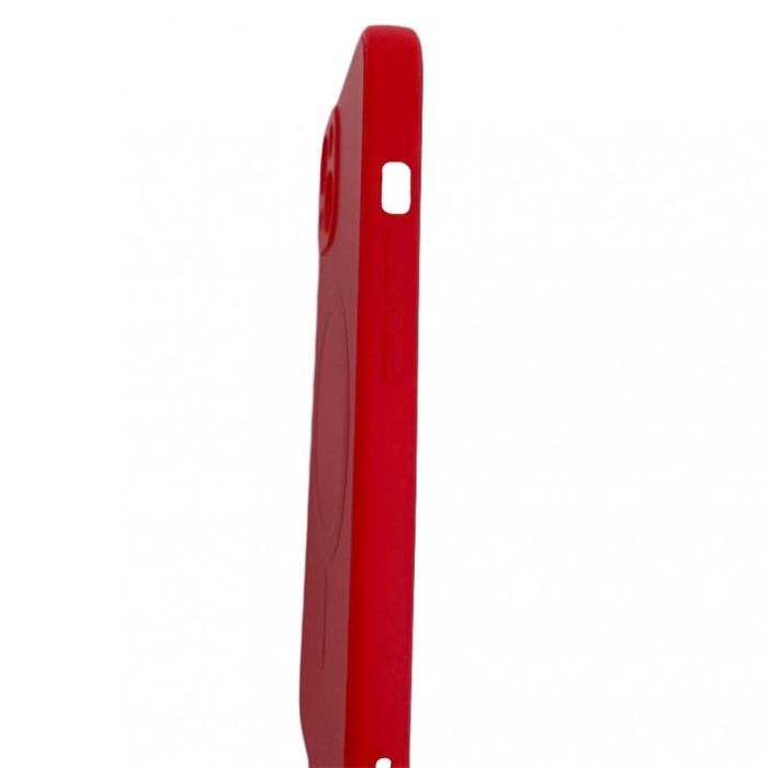 Husa pentru iPhone 13 din silicon, captusita cu microfibra,design modern, rosu, marime 6.1 inch [4]
