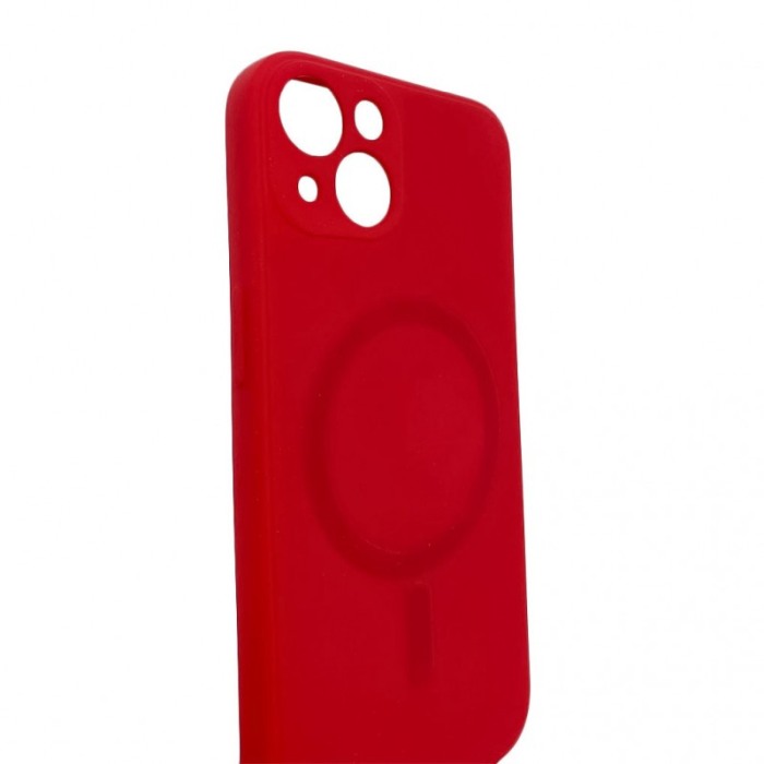 Husa pentru iPhone 13 din silicon, captusita cu microfibra,design modern, rosu, marime 6.1 inch [2]