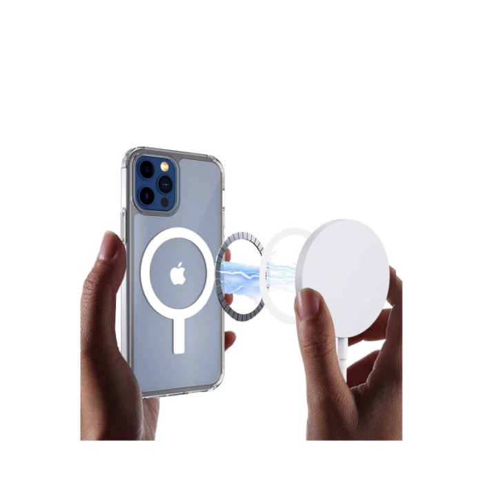 Husa pentru iPhone 13 Pro Max CrystalMag, compatibila incarcatoarelor Qi si accesorilor MagSafe , 6.7 inch, transparenta [5]