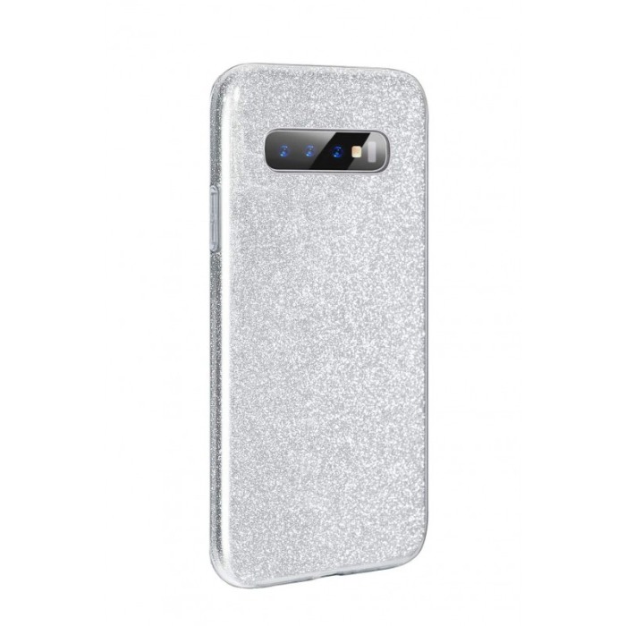 Husa pentru Samsung Galaxy S10 ,Bling Sparklyn, cu Glitter, argintiu [5]