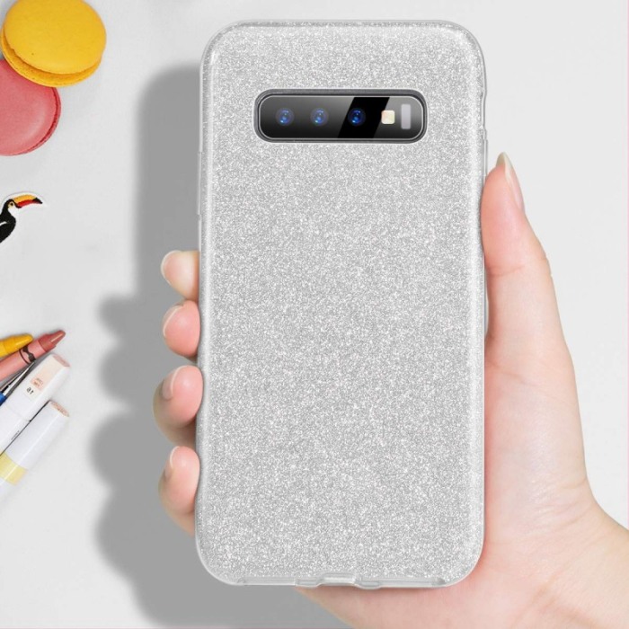 Husa pentru Samsung Galaxy S10E  ,Bling Sparklyn, cu Glitter, argintiu [2]