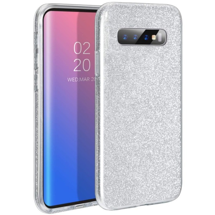 Husa pentru Samsung Galaxy S10E  ,Bling Sparklyn, cu Glitter, argintiu [5]