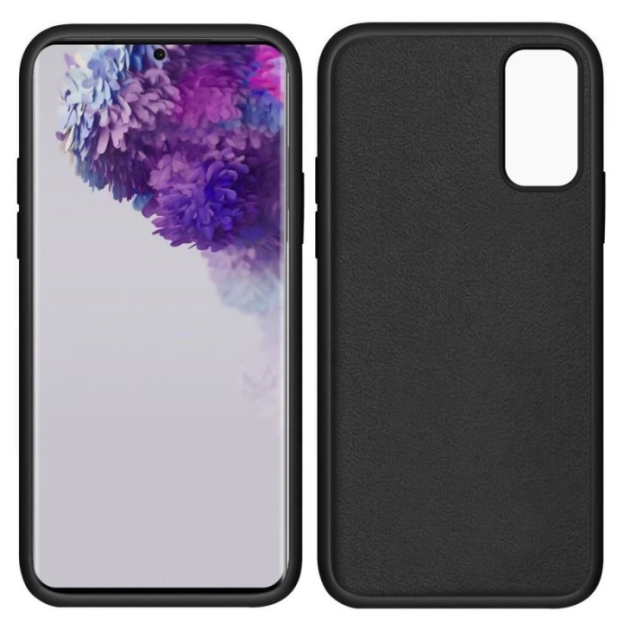 Husa pentru Samsung Galaxy S20 , negru, Liquid Silicone,captusita cu microfibra,  marime 6.2 inch,Doty [2]