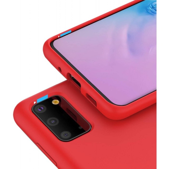 Husa pentru Samsung Galaxy S20 , rosu, Liquid Silicone,captusita cu microfibra,  marime 6.2 inch,Doty [7]