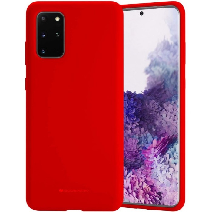 Husa pentru Samsung Galaxy S20 , rosu, Liquid Silicone,captusita cu microfibra,  marime 6.2 inch,Doty [6]