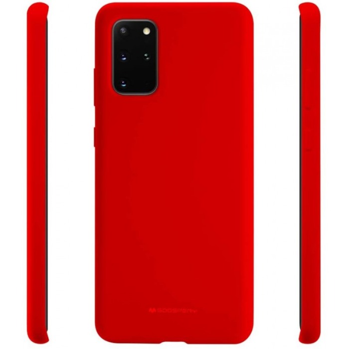 Husa pentru Samsung Galaxy S20 , rosu, Liquid Silicone,captusita cu microfibra,  marime 6.2 inch,Doty [4]