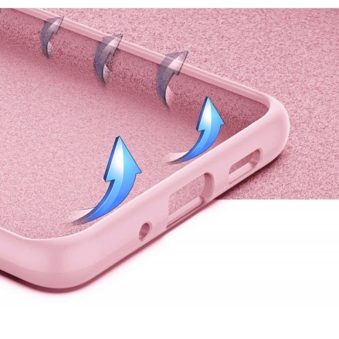 Husa pentru Samsung Galaxy S20 , roz deschis, Liquid Silicone,captusita cu microfibra,marime 6.2 inch,Doty [2]
