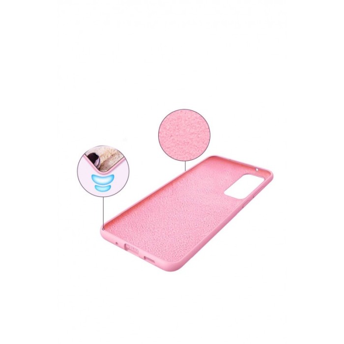 Husa pentru Samsung Galaxy S20 , roz deschis, Liquid Silicone,captusita cu microfibra,marime 6.2 inch,Doty [3]