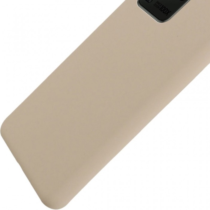 Husa pentru Samsung Galaxy S20 Ultra , bej inchis, Liquid Silicone,captusita cu microfibra,marime 6.9 inch,Doty [4]