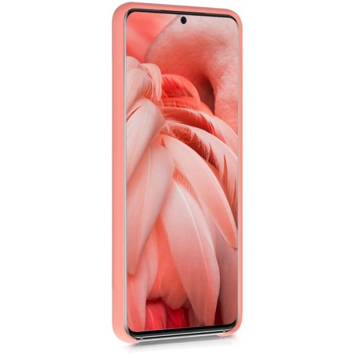 Husa pentru Samsung Galaxy S20 Ultra , corai, Liquid Silicone,captusita cu microfibra,marime 6.9 inch,Doty [4]