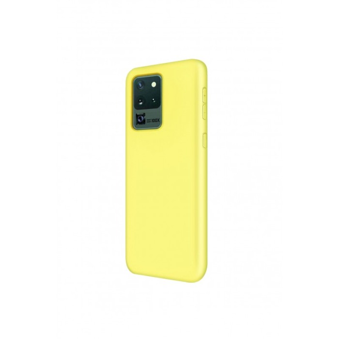 Husa pentru Samsung Galaxy S20 Ultra,galben,  captusita cu microfibra, Liquid Silicone, 6.9 inch [5]