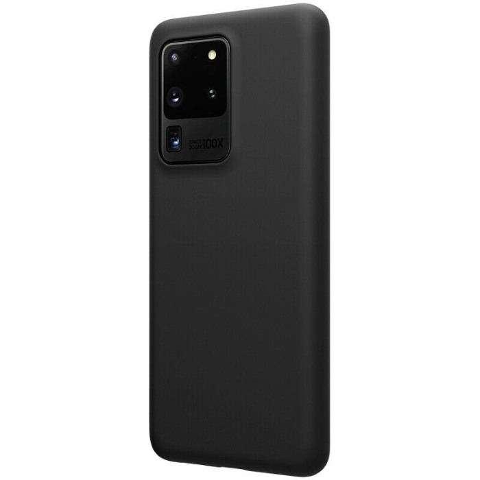 Husa pentru Samsung Galaxy S20 Ultra,negru,  captusita cu microfibra, Liquid Silicone, 6.9 inch [2]