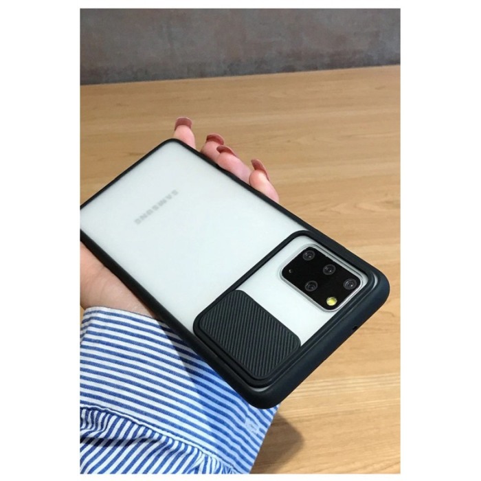 Husa pentru Samsung S20 Plus ,6.7 inch, subtire , material rezistent, capac glisant pentru protectia camerei, negru,doty [2]