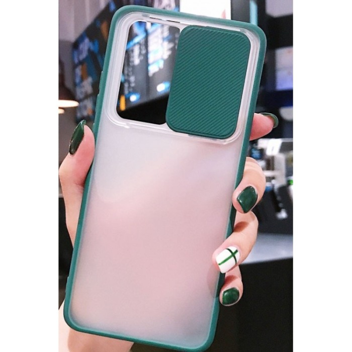 Husa pentru Samsung S20 Plus ,6.7 inch, subtire , material rezistent, capac glisant pentru protectia camerei, verde inchis,doty [2]