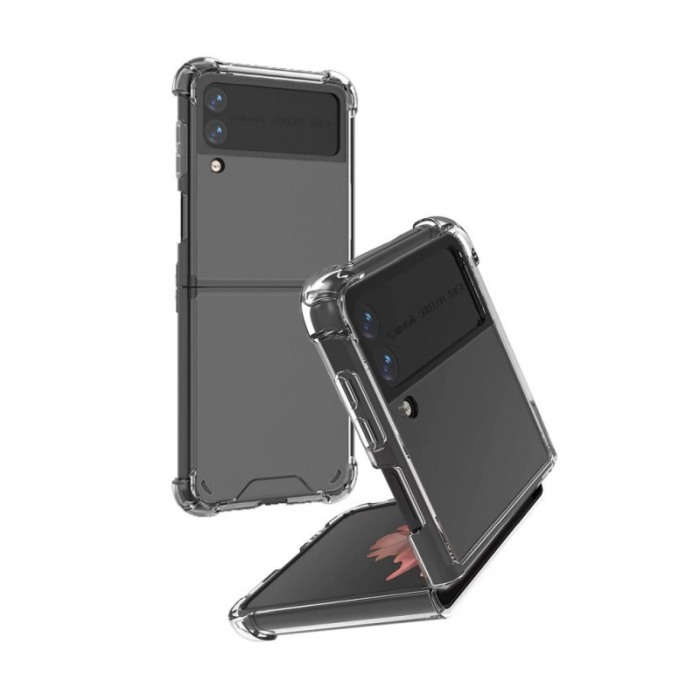 Husa pentru Samsung Z FLip 3, crystal clear, anti soc, protectie dubla, transparent, Doty [3]