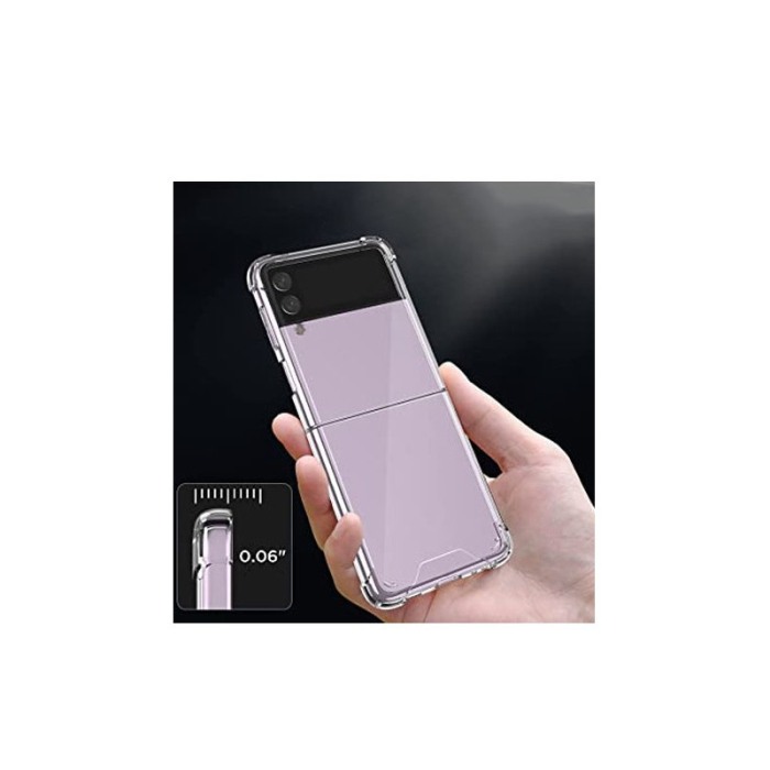Husa pentru Samsung Z FLip 3, crystal clear, anti soc, protectie dubla, transparent, Doty [4]