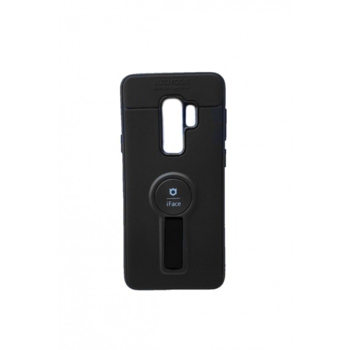 Husa Samsung Galaxy S9, cu suport metalic si placuta stativ, Liquid Silicone [2]