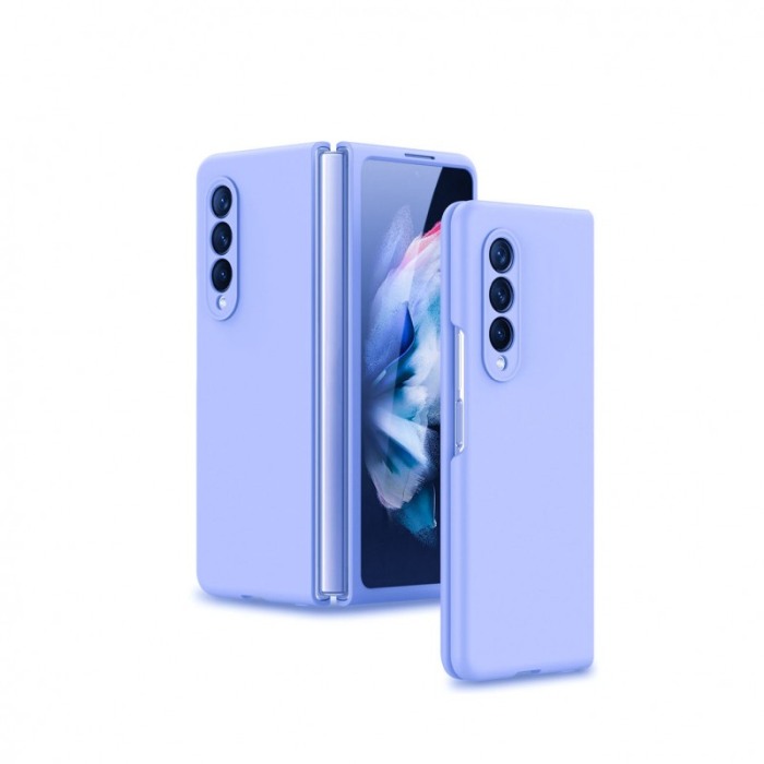 Husa SlimFold compatibila cu Samsung Galaxy Z Fold 3, decupaje precise, material dur, mov [4]