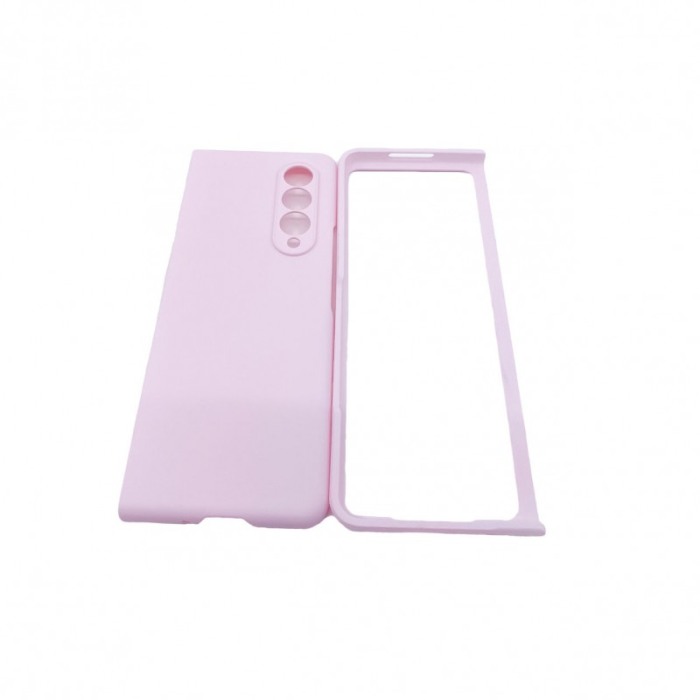 Husa SlimFold pentru Samsung Galaxy Z Fold 3, decupaje precise, material dur, roz deschis [4]