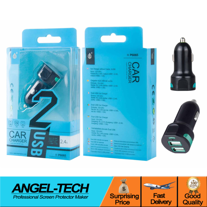 Incarcator auto 2 x USB slim fit , fast charging 2.4 A,culoare neagra [3]