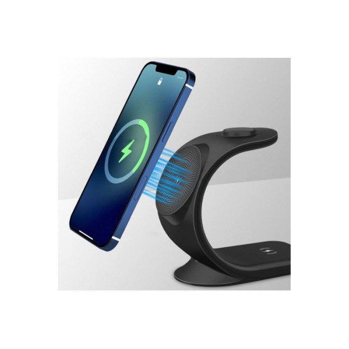Incarcator premium inteligent 3 in 1 Bolt Charger, wireless, compatibil doar cu dispozitive Apple, negru [2]