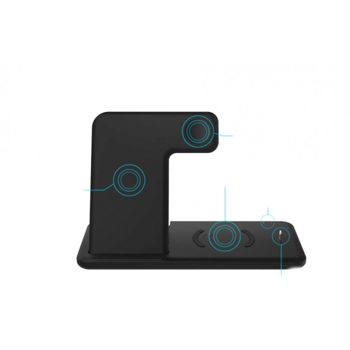 Incarcator premium inteligent 4 in 1, wireless, suporta incarcare a 4 dispozitive, 3 platforme wireless si un dock lighting,desi [5]
