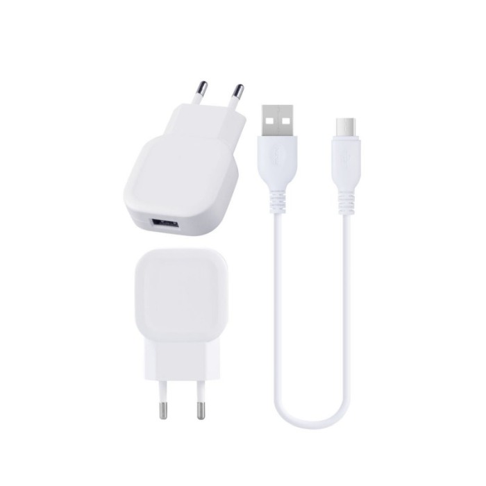 Incarcator retea Universal  , MicroUSB, 2.1A,  incarcator priza si cablu ALB [2]