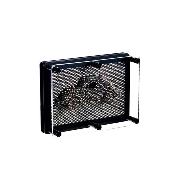 Jucarie 3D Metalic SculptArt, tip tablou, creativa, educativa , negru/argintiu, 12x12 cm [5]