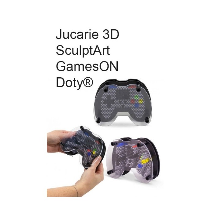 Jucarie 3D SculptArt GamesON Doty®, tip tablou, forma controller, creativa, educativa, multicolor, 13x10x5 cm [5]